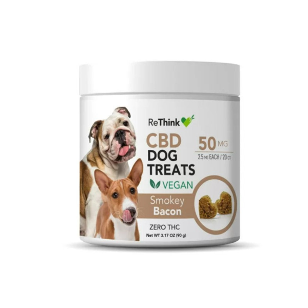 ReThink 50mg Vegan CBD Dog Treats – Smokey Bacon – 20ct