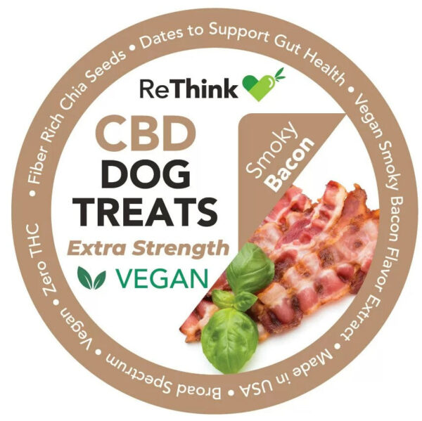 ReThink 200mg Vegan CBD Dog Treats – Smokey Bacon – 20ct - Image 4