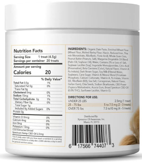ReThink 50mg Peanut Butter CBD Dog Treats – 20ct - Image 2